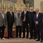 (v.l.n.r.) Branislav Skripek MEP, Slowakei; Alojz Peterle MEP, Slowenien; Ortwin Schweitzer, Stuttgart; Günter Refle, Dresden; Kardinal Dr. Reinhard Marx, München; Jeff Fountain, Niederlande